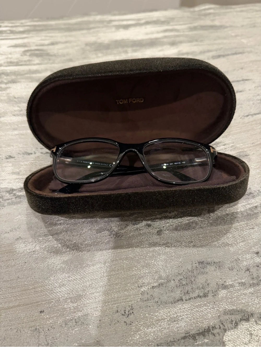 Tom Ford Women's Optical Glasses Black with Gold Accents